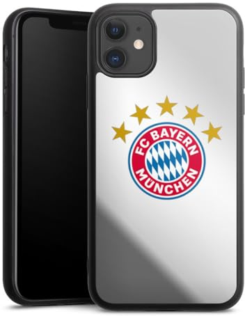 Mirror Case kompatibel mit Apple iPhone 11 Spiegel Handyhülle Hülle aus Glas FC Bayern München FCB Sterne