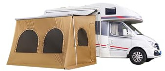Markisenzelt für Wohnmobil, Campingbus & Wohnwagen – Sonnenschutz, Winddicht, Wasserdicht, Insektenschutz – Vorzelt Seitenwand für Wohnanhänger & Reisemobil