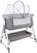 MUL-BOUTIQUE Berceau Cododo Bébé 6 Hauteurs Réglables, Lit Portable avec Moustiquaire, Facile à Transporter,Système Coulissant, Cododo Mobile Chambre Bébé (Gris 80 * 40 * 100-116cm)