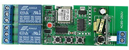 Ewelink Smart WiFi Switch Modulo Universale 2CH AC85-250V Wireless Switch Timer Telefono App Remoto Compatibile con Alexa Home Voice Control per Smart Home