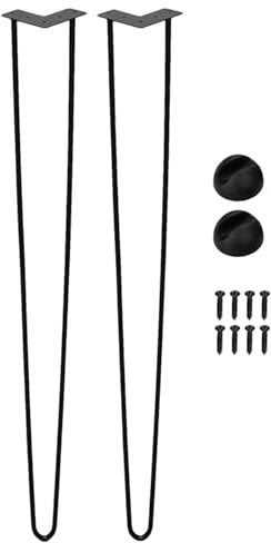 Générique Pieds De Table en Métal, 2X Pieds De Table en Fer, Support De Base Renforcé pour Canapé, Commode, Meuble De Salon Et Chambre - Décor Mobilier