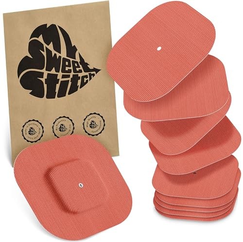 MySweetStitch – 10–25× Cerotto Simplera quadrato, overpatch 70 mm, delicato sulla pelle, impermeabile e traspirante (Corallo, 10)