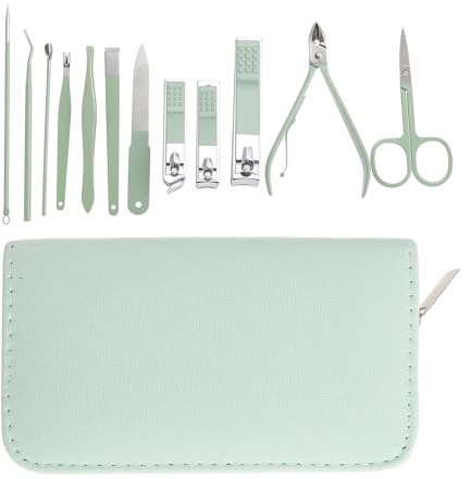 TOYZFRIENDY Set de Uñas de Acero Inoxidable Portátil Cortaúñas sin Rebabas y Bolsa Tamaño Palma para Manicura Profesional Vida Diaria y Viajes