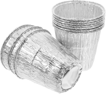 Alasum Einweg Aluminium Fettauffangbehälter 10 Stück 830 ml Alufolie Tropfschale für Grill und Smoker Kompatibel mit Outdoor BBQ Fett und Ölauffangbehälter für Einfache Reinigung