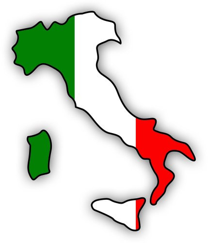 Auto Aufkleber, Car Sticker ITALIA Italien, Italy. Konturgeschnitten. (ca. 11 cm)