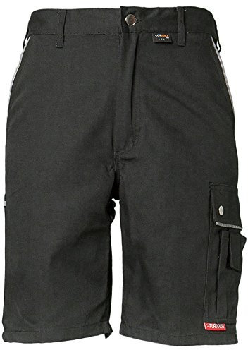 Planam 2174048 Canvas 320 Shorts, Schwarz/Schwarz, Größe M