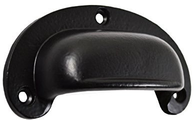 Cast Iron Cabinet/Drawer Cup Pull Handle - 100mm - Supplied with Fixings