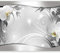 Papier peint murando panoramique nature 250x175 cm - Revêtement mural décoration pour chambre salon - Design unique et moderne - Jaune gris - Fleurs nature orchidées plantes b-A-0078-a-b