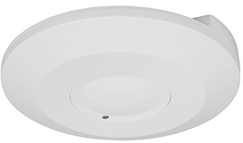 McShine - HF Mikrowellen Bewegungsmelder Innen | LX-700 | LED geeignet, 360° max. 8m Reichweite, Dämmerungs Empfindlichkeit: 3-2.000 Lux einstellbar Schaltdauer, weiß