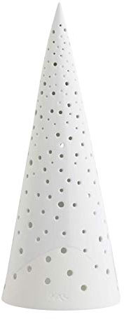 Kähler Teelichthalter hoch H30 cm Nobili Sammlerobjekt dänisches Design, Weiss