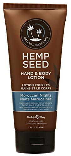 Earthly Body Moroccan Nights - Veganes Hand-und Körpercreme mit Hanfsamen und erdigem und würzig-sinnlichem Duft -7 oz, 198.45 g, Mehrfarbig