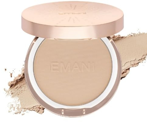 Emani HD Bamboo Setting Powder for Makeup or No Makeup Look, Natural Minerals for Sensitive Skin, Talc Free, All Skin Tones, Made in the USA
