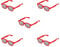 5 Pairs of Passive Circular Polarized Lens 3D Glasses for Children (Red)