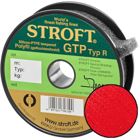 Schnur STROFT GTP Typ R Geflochtene 100m rot, R2-0.18mm-5.5kg