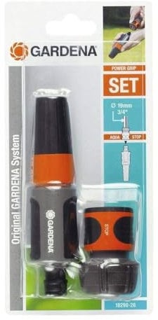 Gardena 18290-26 - Kit terminal de riego 19 mm Para manguera de Ø int. 19 mm. Contenido: 1 x 18214, 1 x 18300, Estándar, 22,3 x 10,6 x 4,5 cm