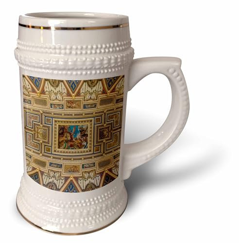 3dRose Tasse aus Ungarn, Budapest, Buch-Café-Decke. Steinbecher, 510 ml, 624 ml, Weiß