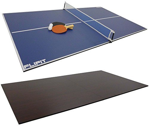 VIAVITO Flipit 6ft Table Tennis Top, Indoor Games Table, Table Tennis Set Inc. Bats, Balls, Net & Posts, for Families Adults and Kids, Reversible Ping Pong Folding Top