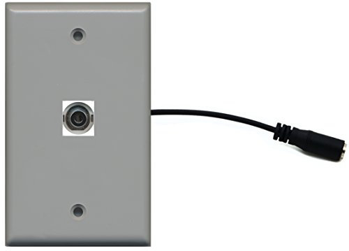 Riteav piastra a muro piatto) 3.5 mm (1 W/Pigtail cavo di estensione grigio