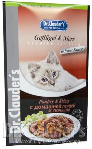 Dr. Clauders Geflügel & Nieren in Soße | 20x 100g Katzenfutter