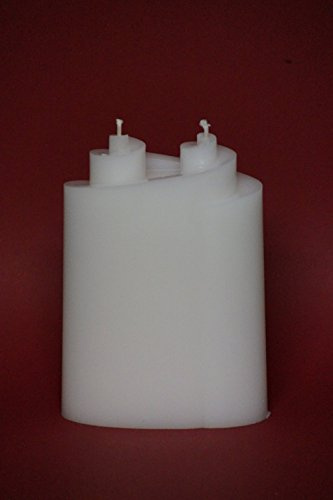 Kerzenrohling, Formenkerze Doppelspirale ; für Taufkerzen und Hochzeitskerzen ; L-12