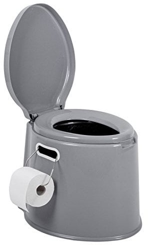 ProPlus Tragbare Campingtoilette, 7 Liter, grau, 33 cm Sitzhöhe