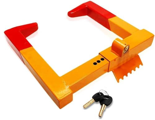 ZONETECH Bloccaggio blocca ruota di sicurezza - Morsetto per pneumatici da stivale - Stabilizzatore per impieghi gravosi di qualità premium Antifurto - Protettivo per parcheggio auto, rimorchio