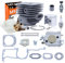Mtanlo Kit de reparación de carburador de pistón de Cilindro Grande de 52 mm para Husqvarna 272 268 266SE XP SE Piezas de Motosierra Adaptador Conjunto de Juntas con válvula de descompresión