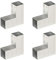 vidaXL 4x Pfostenverbinder L-Form 2 Hülsen Balkenschuh Holzverbinder Eckverbinder Pfostenecke Balken Verbinder Feuerverzinkt Verzinktes Metall 71x71mm