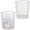 Relaxdays Lot de 2 corbeilles à papier rondes ouvertes en métal pour bureau et chambre d'adolescent Blanc 24 x 23 cm