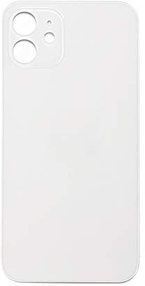 Fonefunshop Compatible avec Vitre arrière en verre blanc iPhone 12