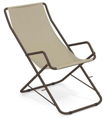 Froschkönig24 Emu Bahama Gartenliege Liegestuhl Braun/Taupe