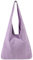 Modarno Borsa a tracolla da donna in pelle scamosciata pochette, borsa a tracolla, shopper, da donna, in vera pelle (Lilla chiaro)