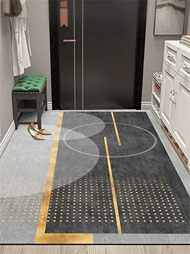 Design Teppich Teppichboden Auslegware Grauer dekorativer Schlafzimmer-Wohnzimmerteppich ist pflegeleicht und schrumpft Nicht Teppich Für Bürostuhl Teppich Glitzer 80X120cm
