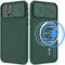 Hitaoyou iphone 12 pro max cases, iPhone 12 Pro Max Camera Protection Case [Support Wireless Charging] with Slide Lens Cover,Slim magnetic case for iphone 12 pro max case with Camera Cover Green