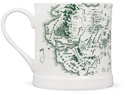 Herr der Ringe - Tasse - Mittelerde - Kaffeetasse Karte Logo - Landkarte - Mug - Keramik - Geschenkbox