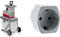 Ikra Broyeur Silencieux électrique ILH 3000A, diamètre de la Branche 44mm, Moteur Puissant de 3000W & Zenitech-Adaptateur M France/F SCHUKO (Allemagne, Espagne?) Blanc - Zenitech