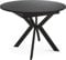WFL GROUP Table à Manger Extensible Ronde avec Pieds en Métal Noir - Rangement des Extensions à L'intérieur - Table Ronde Style Industriel pour Salon Séjour - Gain De Place - 100 Cm - Noir