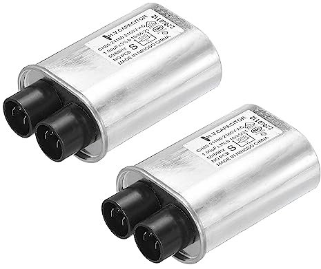 sourcing map Microwave Capacitor Replacement High Voltage Oven Capacitor 2100VAC 1.00uf Pack of 2