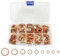 200pcs Rondelle Cuivre Joint Vidange Assortiment Kit, Cuivre Rondelles Metal avec Boîte, Rondelles pour Gonds de Porte, Joint Rondelle Plate, pour L'étanchéité des Vis Bagues D'étanchéité(laiton)
