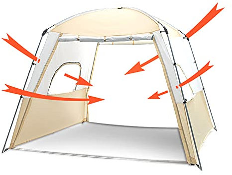 Kabinenzelt für 5–8 Personen, ultragroßes Kuppelzelt mit Veranda, Camping-Kuppelzelt, Sonnenschutz, Überdachung, Veranstaltungszelt für Party, Garten, Terrasse, Hinterhof