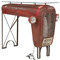 Woodkings Bartisch Traktor I BxH 122x110cm I Thekentisch Metall rot I Unikat Barttresen mit Glasplatte I idealer für Küche als Frühstücks Tresen