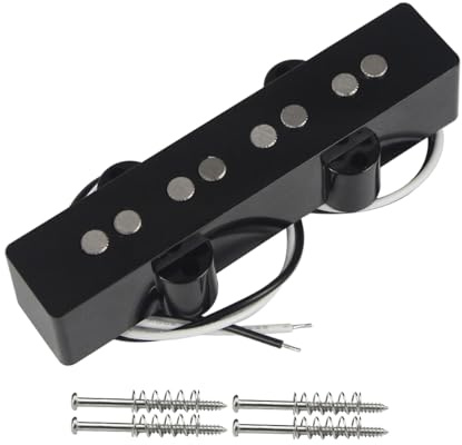FLEOR Pickup per basso Alnico 5 JB stile aperto Pickup per basso jazz al manico per basso jazz a 4 corde o basso simile