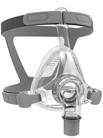 Universal Full Face Silikon Maske Assembly Vergleichbar, Ersatz Nasenmaske mit Kopfbedeckung, Rahmen und Nasenkissen, wiederverwendbare Nasenkissen Zubehör zur Verbesserung des Tragekomforts (M)