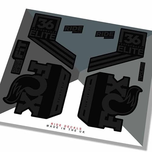 Fox 36 Performance Elite 2018 Gabelaufkleber/Aufkleber – Schwarz/Stealth – Lizenziert von Fox Matte