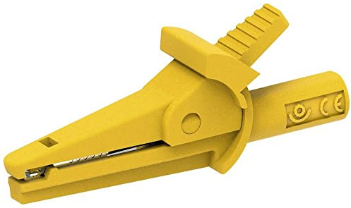 Electro PJP 5002-IEC-d4-CD1-J Krokodilklemme Gelb Klemmbereich max.: 9mm Länge: 51mm 1St.