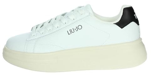 Sneakers Uomo Liu-Jo 7B4027PX474 in Pelle White/Black Modello Casual. Una Calzatura Comoda Adatta per Tutte Le Occasioni. Primavera Estate. EU 41