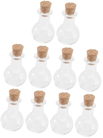 BIUDECO 10stücke Glasflasche Mit Korken Wishing Bottle Für Parfüm Duftöle Kleine Gegenstände Hochwertiges Borosilikatglas Für Dekoration Und