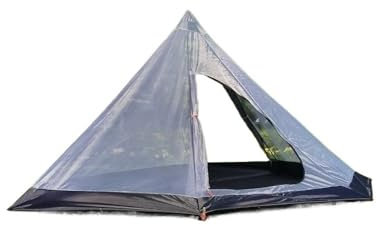 Verbessertes 5 m großes übergroßes Zelt mit Kaminloch und Schneefang, Tipi, Outdoor-Campingzelt, Unterschlupf für 5–8 Personen (Farbe: Innenzelt A) Safehappy