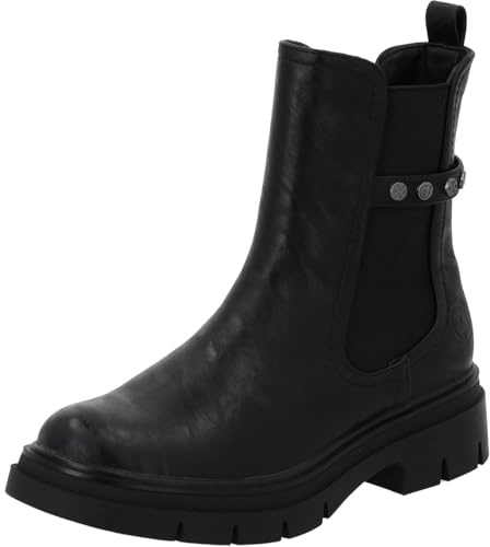 Palado Chelsea Boots Damen Trinda by Sila Sahin – modische Stiefeletten - leicht gefütterte Stiefel - elegante Boots Schwarz UK4,5 - EU37