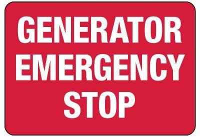 Not-Aus-Schild Für Generatoren Warnschild Blechschild Metall Deko Blechschild Lustiges Deko Hängeschild Für Badezimmer Wohnzimmer Cafe M